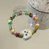 Arco-Íris de Verão ~ Dopamina Fresco Colorido Design de Nicho Doce Arco-Íris Estrela Corda Elástica Pulseira Joia