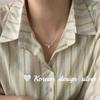 Collar de Plata de Ley S925 Estilo Coreano Simple de Una Sola Línea con Perla para Mujer, Diseño de Gama Alta de Nicho, Popular en Xiaohongshu, Cadena para Clavícula