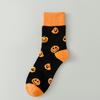 Meias masculinas de abóbora de Natal plus size engraçadas para Halloween, meias Zhuji, meias de outono e inverno, atacado feminino