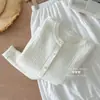 Cárdigan de punto trenzado, color liso, de alta gama, estilo coreano, cuello redondo, con pliegues para mujer, nueva colección de primavera, top juvenil de manga larga, corte holgado