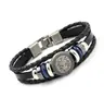 Pulsera de Cuero con Remache de Cabeza de León Vintage, Pulsera de Pareja para Hombres, Joyería de Mano Personalizada Europea y Americana, Suministro Transfronterizo Lote Mixto