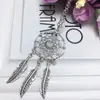 Estilo Étnico Boêmio Europeu e Americano Asas de Pena com Franjas Turquesa Longo Apanhador de Sonhos Colar ebay quente atacado