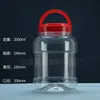 Pote plástico portátil para pet lanche de fruta seca pote selado pote de armazenamento 2000ml pote de embalagem transparente portátil