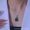 Collar Clásico de Calabaza Verde Estilo Chino Nuevo de 25 Años, Cadena para Clavícula de Lujo Ligero de Gama Alta, Accesorio Versátil de Calabaza para Mujer