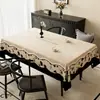 Toalha de Mesa de Luxo Leve de Alta Qualidade Impermeável e à Prova de Óleo Estilo Retro Americano Dopamina Tapete para Mesa de Jantar Estilo Ins Toalha de Mesa para Mesa de Centro