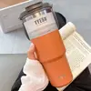 Taza de café de acero inoxidable, taza térmica, taza grande con popote, vaso de agua de aspecto elegante para niñas, vaso para hielo que mantiene el frío para hombres