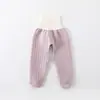 Calça Quente Protetora de Barriga para Bebê, Roupa para Recém-Nascido, Calça de Algodão Acolchoada para Recém-Nascido, Roupa Íntima Infantil para Outono e Inverno, Calça com Abertura no Gancho para Primavera e Outono