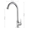 Torneira de Cozinha com Tubo Único Dobrável Giratório para Pia, Purificador de Água, Torneira de Água Fria Única de Aço Inoxidável para Varanda