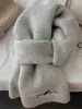 Novo Cachecol de Lã Mesclada Tricotado com Bordado de Cachorro Dachshund 2025 Feminino Outono e Inverno Estudante Quente e Mais Fácil de Combinar