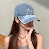 Gorra de Béisbol Lavada con Bordado de Letras Tie-Dye Estilo Retro Americano para Mujer, Gorra de Pico Desgastada Estilo Coreano Sombrero de Sol para Hombre