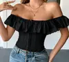 Comercio Exterior Transfronterizo Ropa Moldeadora Sexy de Cuello Cuadrado Body Moldeador de Cintura Botonado Estilo Francés con Ballenas Personalizado