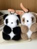 Lindo Pelo de Visón de Imitación Panda Pequeño Llavero Colgante para Coche Ins Celebridad Cibernética Muñeco de Peluche Muñeca Accesorios Colgantes para Bolso