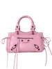Bolso Nuevo Retro Versátil con Tachuelas para Motocicleta Hecho de Cuero Suave, Bolso de Mano Estilo Chica Caliente Dulce y Genial, Bolso de Hombro Cruzado