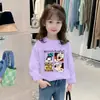 H2028 # Tops de Primavera para Niños, Camisetas de Manga Larga para Mujer, Algodón Puro, Estilo Nuevo para Niños, Ropa Delgada para Ropa Interior, Ropa Exterior, Tendencia Ins