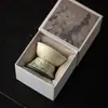 Conjunto de Filtro Auspicioso Lótus Vermelho Firestone Azul e Branco, Separador de Chá Integrado Todo em Cerâmica, Acessórios para Conjunto de Chá Retro Chinês