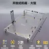 Gabinete de Desktop com Fonte Montada na Parte Superior Placa de Acrílico Transparente Matx Aberto Suporte Simples para Placa-Mã DIY X99