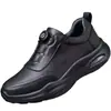 Zapatos Casuales de Negocios Deportivos de Nueva Superficie de Cuero para Hombre Botón Sin Cordones Suela Gruesa Deportivos Casuales Transfronterizos Dropshipping Zapatos para Hombre