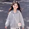 Novo Conjunto de Primavera e Outono para Meninas Mais Velhas: Conjunto de Duas Peças: Jaqueta de Manga Longa Estilo Coreano com Renda Elegante e Calça Casual