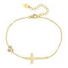 Novo Bracelete de Cobre com Cruz de Doze Pedras do Nascimento da Amazon para Mulheres Joias de Zircônia Atacado Pulseira Empilhável