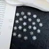 Nuevos adornos para uñas de copo de nieve blanca con destellos finos de Navidad para uñas de mano, accesorios de adornos para uñas al por mayor