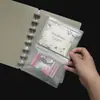Bolsa Interna Simples de PVC Transparente com Furos de Cogumelo Bolsa à Prova d'Água de Folhas Soltas Acessórios para Diário Bolsa de Armazenamento para Recargas