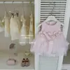 O Vestido de Designer Le En Baby de Alta Qualidade! Vestido Rosa Fofo de Verão 2026 para Meninas, Vestido de Aniversário de Um Ano, Vestido de Princesa