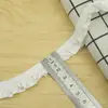 Accesorios de Encaje Elástico de 3m Puños de Falda Escote Dobladillo Pliegues Decorativos DIY Hecho a Mano Borde Elástico