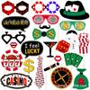 Juego de 24 accesorios fotográficos para fiesta de póker en Las Vegas con papel de casino