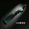 Nuevo colgante de borla de loto de cristal de 13 cm, accesorio decorativo Hanfu, joyería de estilo antiguo, pendientes, charm para bolso, borla colgante