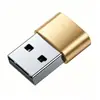 Adaptador USB para USB C, Conversor USB-A Macho para USB-C Fêmea, Adaptador Compacto de Liga de Alumínio para Carregamento e Transferência de Dados, Compatível com iPhone 15-18 Pro e Dispositivos USB-C