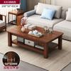 Mesa de Centro Pequeña para Sala de Estar, Mini Mesa Cuadrada de Estilo Antiguo, Mesa de Esquina para Sofá con Patas de Madera Maciza, Mesa Cuadrada para Balcón