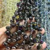 6mm 8mm Furo Transversal Cristal de Morango Cristal Multifacetado Contas Soltas DIY Pulseira Feita à Mão Acessórios de Joias para Pendurar no Carro Contas