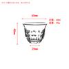 Tazón de Té Pequeño Simple de Vidrio Vidrio 60ml Taza Maestra Taza para Tallado de Té Hogar Mini Taza de Té