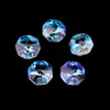Cuentas octogonales de Cristal de Color 14 mm doble agujero cortina de cuentas de cristal cuentas sueltas accesorios DIY colgante para coche iluminación accesorios DIY