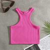 Blusa deportiva de nailon para mujer, para yoga, transpirable, sin dejar rastro, para correr, de secado rápido, con forma de I.
