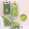 Toalla de aguacate fresco, algodón puro engrosado, absorbente y sin pelusa, toalla de limpieza absorbente de dibujos animados para dormitorios de estudiantes