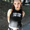 Chaleco de mujer sin mangas con cuello redondo y estampado de letras en estilo europeo y americano de verano transfronterizo nuevo