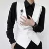 Terno Casual Masculino e Feminino Gola Barco Colete de Negócios Estilo Britânico Gola Barco de Alto Nível Colete Slim-Fit Colete Jaqueta