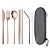 Talheres Portáteis de Aço Inoxidável 304 Garfo Hashi Colher um Conjunto para Acampamento ao Ar Livre Viagem Faca Garfo Colher Conjunto
