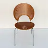Silla de comedor nórdica, silla de café para el hogar de madera maciza con respaldo, mesa y silla de comedor vintage, silla de caparazón simple para discusiones, venta al por mayor