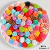 Flores Artificiales Mixtas Resina Accesorios Pequeños Hechos a Mano DIY Pegamento de Crema Pegatinas para Refrigerador Accesorios para Zuecos Accesorios de Parche
