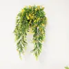 Enredadera de Flores Colgante de Pared Creativo Estilo Nuevo Flor Artificial Cesta Colgante Montaje en Pared Sala de Estar Dormitorio Comedor Decoraciones de Pared Tejido