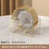 Mini Plato Transparente con Forma de Hueso para Mascotas, Vajilla, Juego de Platos para Uso Doméstico en la Sala de Estar, Adecuado para Bocadillos, Postres y Frutas, con un Estilo de Lujo Ligero