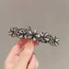 Nuevo clip de resorte de vidrio con pedrería de obsidiana de alta calidad, pasador de cabeza trasera, clip de temperatura alta, clip para accesorios para el cabello