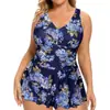Estilo Nuevo Europeo y Americano Tankini de Dos Piezas Estampado Conservador Adelgazante Sin Mangas Aliexpress Venta Caliente Transfronteriza Traje de Baño