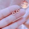 Nuevos Pendientes Redondos Coreanos para Mujer Pendientes Simples Cool Femeninos Elegantes Pequeños de Zirconia Mini Pendientes Joyería