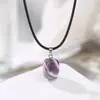 Joias Zhouhang Venda Quente Transfronteiriça Pingente de Cristal Natural Amethyst Irregular Lapis Lazuli Colar Joias Atacado