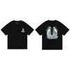 Camiseta de Manga Corta Amiri Peso Pesado Verano Holgada para Hombre y Mujer High Street Lujo Accesible Marca Americana de Moda Vtg Pareja Manga Media