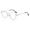 Gafas Elegantes Retro Literarias de Gama Alta Europeas y Americanas con Montura Dorada para Mujer, Estilo Ojo de Gato Suave, Monturas de Gafas Coreanas Bloqueadoras de Luz Azul