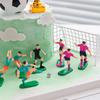 Decoración para Pastel de Cumpleaños de Niño Patada Fútbol Adornos de Jugadorcito Copa Europea Tema de Fútbol Adorno de Trofeo para Vestir Pastel